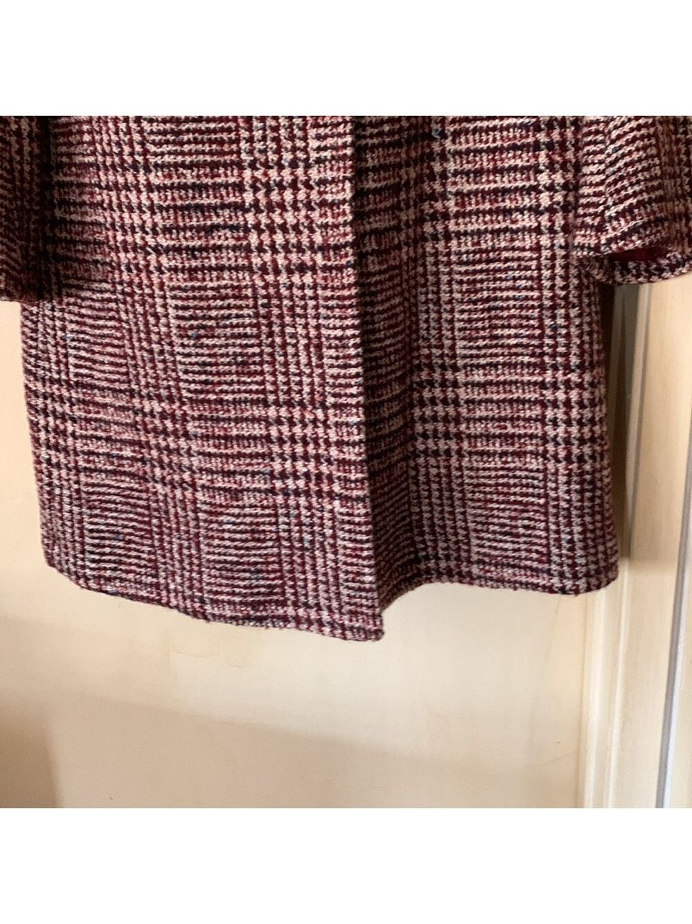 Sam Edelman red tweed knee length coat size 6 - Picture 4 of 14